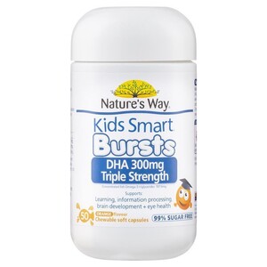 [PRE-ORDER] STRAIGHT FROM AUSTRALIA - Nature's Way Kids Smart Bursts DHA 300mg Triple Strength 50 Capsules For Children